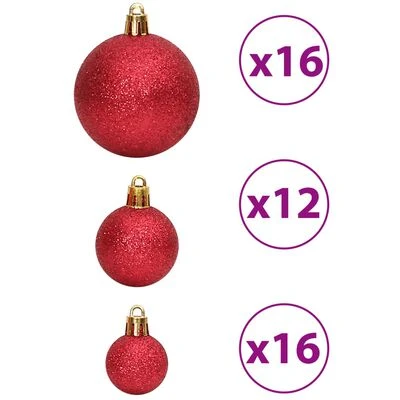 VidaXL Christmas Baubles 100 Pcs Wine Red 3 / 4 / 6 Cm 7 VidaXL Christmas Baubles 100 Pcs Wine Red 3 / 4 / 6 Cm - Image 5