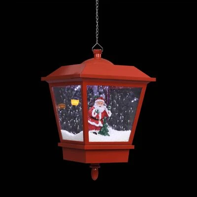 VidaXL Christmas Hanging Lamp With LED Light And Santa Red 27x27x45 Cm 8 VidaXL Christmas Hanging Lamp With LED Light And Santa Red 27x27x45 Cm - Image 6
