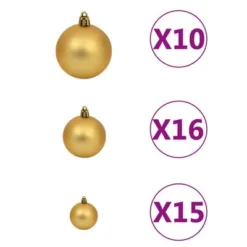 VidaXL Artificial Pre-lit Christmas Tree With Ball Set&Pinecones 210 Cm 21 VidaXL Artificial Pre-lit Christmas Tree With Ball Set&Pinecones 210 Cm -Deals Vidaxl Store image 6 3077532