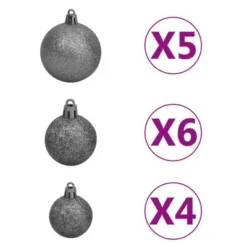 VidaXL Artificial Pre-lit Christmas Tree With Ball Set Gold 120 Cm PET -Deals Vidaxl Store image 6 3077689