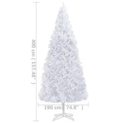 VidaXL Artificial Pre-lit Christmas Tree 400 Cm White -Deals Vidaxl Store image 6 3077738