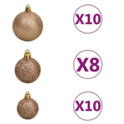 VidaXL Artificial Pre-lit Christmas Tree With Ball Set&Pine Cones 210 Cm 23 VidaXL Artificial Pre-lit Christmas Tree With Ball Set&Pine Cones 210 Cm -Deals Vidaxl Store image 6 3077849