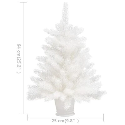 VidaXL Artificial Christmas Tree Lifelike Needles White 65 Cm 8 VidaXL Artificial Christmas Tree Lifelike Needles White 65 Cm - Image 6