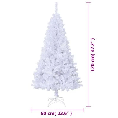 VidaXL Artificial Christmas Tree With Thick Branches White 120 Cm PVC 8 VidaXL Artificial Christmas Tree With Thick Branches White 120 Cm PVC - Image 6