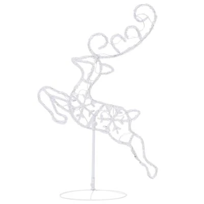 VidaXL Acrylic Christmas Flying Reindeer&Sleigh 260x21x87cm Blue 8 VidaXL Acrylic Christmas Flying Reindeer&Sleigh 260x21x87cm Blue - Image 6