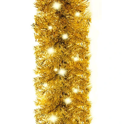 VidaXL Christmas Garland With LED Lights 5 M Gold 8 VidaXL Christmas Garland With LED Lights 5 M Gold - Image 6