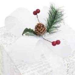 VidaXL Decorative Christmas Gift Boxes 3 Pcs White Outdoor Indoor -Deals Vidaxl Store image 6 329766