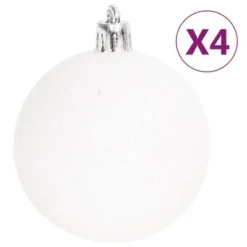 VidaXL 70 Piece Christmas Bauble Set Silver And White -Deals Vidaxl Store image 6 330090