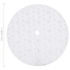 VidaXL Luxury Christmas Tree Skirt White 122 Cm Faux 13 VidaXL Luxury Christmas Tree Skirt White 122 Cm Faux -Deals Vidaxl Store image 6 330273