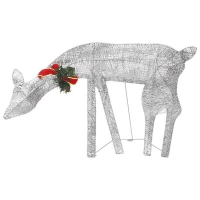 VidaXL Christmas Reindeer Family 270x7x90 Cm Silver Cold White Mesh 8 VidaXL Christmas Reindeer Family 270x7x90 Cm Silver Cold White Mesh - Image 6