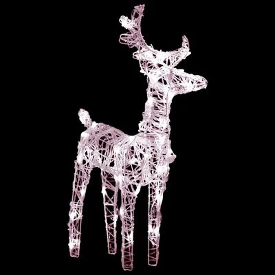 VidaXL Christmas Reindeers 2 Pcs Warm White 80 LEDs Acrylic 8 VidaXL Christmas Reindeers 2 Pcs Warm White 80 LEDs Acrylic - Image 6