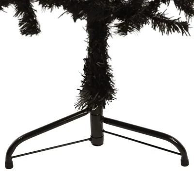VidaXL Slim Artificial Half Christmas Tree With Stand Black 120 Cm 8 VidaXL Slim Artificial Half Christmas Tree With Stand Black 120 Cm - Image 6