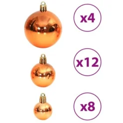 VidaXL Christmas Baubles 100 Pcs Brown 3 / 4 / 6 Cm -Deals Vidaxl Store image 6 356099