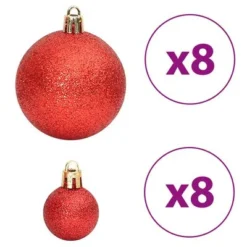 VidaXL Christmas Baubles 100 Pcs Gold And Wine Red 3 / 4 / 6 Cm -Deals Vidaxl Store image 6 356106