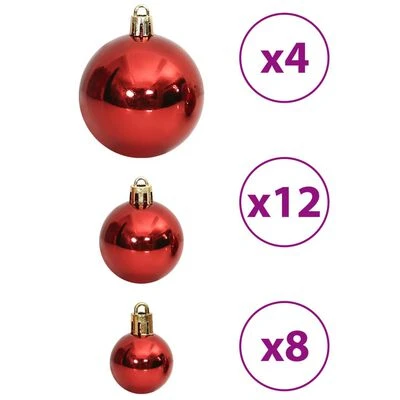 VidaXL Christmas Baubles 100 Pcs Wine Red 3 / 4 / 6 Cm 8 VidaXL Christmas Baubles 100 Pcs Wine Red 3 / 4 / 6 Cm - Image 6
