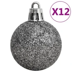 VidaXL 111 Piece Christmas Bauble Set White And Grey Polystyrene -Deals Vidaxl Store image 6 356113