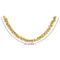 VidaXL Christmas Balls Garland Gold 175 Cm Polystyrene -Deals Vidaxl Store image 6 356131