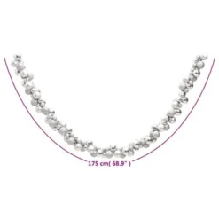 VidaXL Christmas Balls Garland Silver 175 Cm Polystyrene -Deals Vidaxl Store image 6 356133