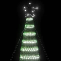VidaXL Christmas Tree Light Cone 688 LEDs Cold White 300 Cm -Deals Vidaxl Store image 6 358160