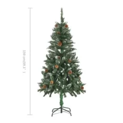 VidaXL Artificial Christmas Tree With Pine Cones And White Glitter 150 Cm -Deals Vidaxl Store image 7 284317