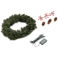 VidaXL Christmas Wreaths 2 Pcs With Decoration Green 45 Cm -Deals Vidaxl Store image 7 284330