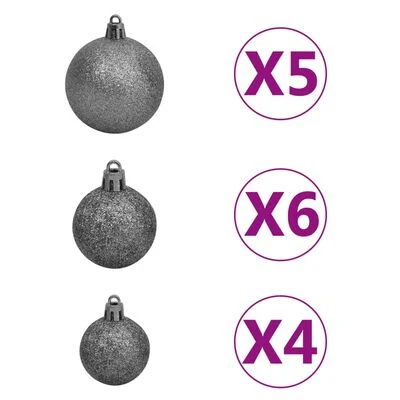 VidaXL Artificial Pre-lit Christmas Tree With Ball Set 120cm 230 Branches 9 VidaXL Artificial Pre-lit Christmas Tree With Ball Set 120cm 230 Branches - Image 7