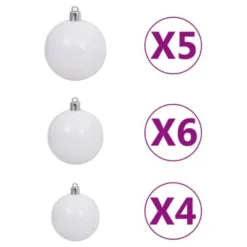 VidaXL Artificial Pre-lit Christmas Tree With Ball Set Green 150 Cm PVC 26 VidaXL Artificial Pre-lit Christmas Tree With Ball Set Green 150 Cm PVC -Deals Vidaxl Store image 7 3077707