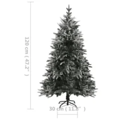 VidaXL Artificial Pre-lit Christmas Tree With Flocked Snow 120 Cm PVC&PE 15 VidaXL Artificial Pre-lit Christmas Tree With Flocked Snow 120 Cm PVC&PE -Deals Vidaxl Store image 7 3077783