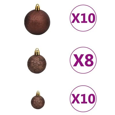 VidaXL Artificial Pre-lit Christmas Tree With Ball Set 210 Cm 9 VidaXL Artificial Pre-lit Christmas Tree With Ball Set 210 Cm - Image 7