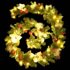 VidaXL Christmas Garland With LED Lights Green 2,7 M PVC 18 VidaXL Christmas Garland With LED Lights Green 2,7 M PVC -Deals Vidaxl Store image 7 320971