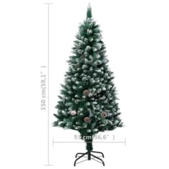 VidaXL Artificial Christmas Tree With Pine Cones And White Snow 150 Cm -Deals Vidaxl Store image 7 321015