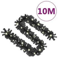VidaXL Christmas Garland With LED Lights 10 M Black -Deals Vidaxl Store image 7 329190
