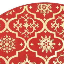 VidaXL Luxury Christmas Tree Skirt With Sock Red 90 Cm Fabric 16 VidaXL Luxury Christmas Tree Skirt With Sock Red 90 Cm Fabric -Deals Vidaxl Store image 7 330275