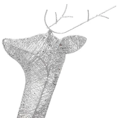 VidaXL Christmas Reindeer Family 270x7x90 Cm Silver Cold White Mesh 9 VidaXL Christmas Reindeer Family 270x7x90 Cm Silver Cold White Mesh - Image 7