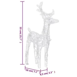 VidaXL Christmas Reindeers 2 Pcs Blue 80 LEDs Acrylic -Deals Vidaxl Store image 7 342680