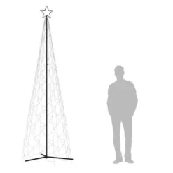 VidaXL Christmas Cone Tree Blue 500 LEDs 100x300 Cm -Deals Vidaxl Store image 7 343709