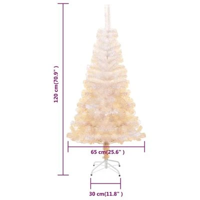 VidaXL Artificial Christmas Tree With Iridescent Tips White 120 Cm PVC 9 VidaXL Artificial Christmas Tree With Iridescent Tips White 120 Cm PVC - Image 7