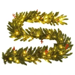VidaXL Artificial Christmas Trees 2 Pcs With Wreath, Garland And LEDs 22 VidaXL Artificial Christmas Trees 2 Pcs With Wreath, Garland And LEDs -Deals Vidaxl Store image 7 344648