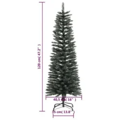 VidaXL Artificial Slim Christmas Tree With Stand Green 120 Cm PVC 15 VidaXL Artificial Slim Christmas Tree With Stand Green 120 Cm PVC -Deals Vidaxl Store image 7 345183