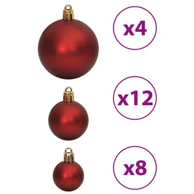 VidaXL Christmas Baubles 100 Pcs Wine Red 3 / 4 / 6 Cm 9 VidaXL Christmas Baubles 100 Pcs Wine Red 3 / 4 / 6 Cm - Image 7