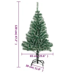 VidaXL Artificial Christmas Tree With Flocked Snow Green 120 Cm -Deals Vidaxl Store image 7 357772