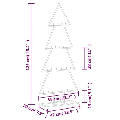 VidaXL Metal Christmas Tree For Decoration Black 125 Cm 9 VidaXL Metal Christmas Tree For Decoration Black 125 Cm - Image 7
