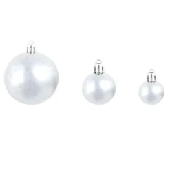 VidaXL 100 Piece Christmas Ball Set 3/4/6 Cm White/Grey -Deals Vidaxl Store image 8 245717