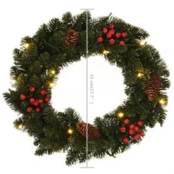 VidaXL Christmas Wreaths 2 Pcs With Decoration Green 45 Cm -Deals Vidaxl Store image 8 284330