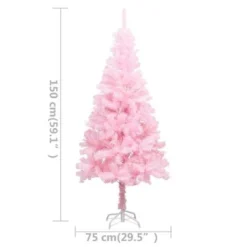 VidaXL Artificial Pre-lit Christmas Tree With Stand Pink 150 Cm PVC 22 VidaXL Artificial Pre-lit Christmas Tree With Stand Pink 150 Cm PVC -Deals Vidaxl Store image 8 3077412