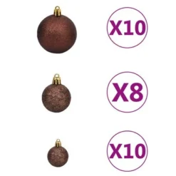 VidaXL Artificial Pre-lit Christmas Tree With Ball Set&Pinecones 210 Cm 23 VidaXL Artificial Pre-lit Christmas Tree With Ball Set&Pinecones 210 Cm -Deals Vidaxl Store image 8 3077532