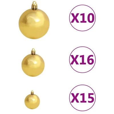 VidaXL Artificial Christmas Tree LEDs&Ball Set&Flocked Snow Green 300cm 10 VidaXL Artificial Christmas Tree LEDs&Ball Set&Flocked Snow Green 300cm - Image 8