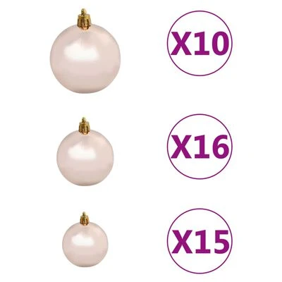 VidaXL Upside-down Artificial Pre-lit Christmas Tree With Ball Set 210 Cm 10 VidaXL Upside-down Artificial Pre-lit Christmas Tree With Ball Set 210 Cm - Image 8