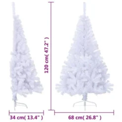 VidaXL Artificial Half Christmas Tree With Stand White 120 Cm PVC -Deals Vidaxl Store image 8 328417