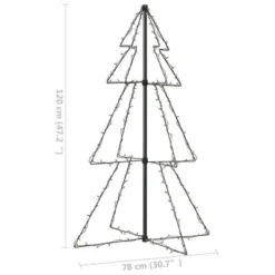VidaXL Christmas Cone Tree 160 LEDs Indoor And Outdoor 78x120 Cm -Deals Vidaxl Store image 8 328561
